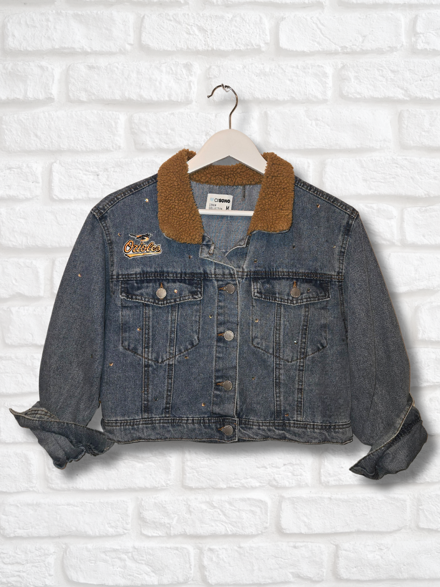 Baltimore Orioles Crop Rhinestone Jacket
