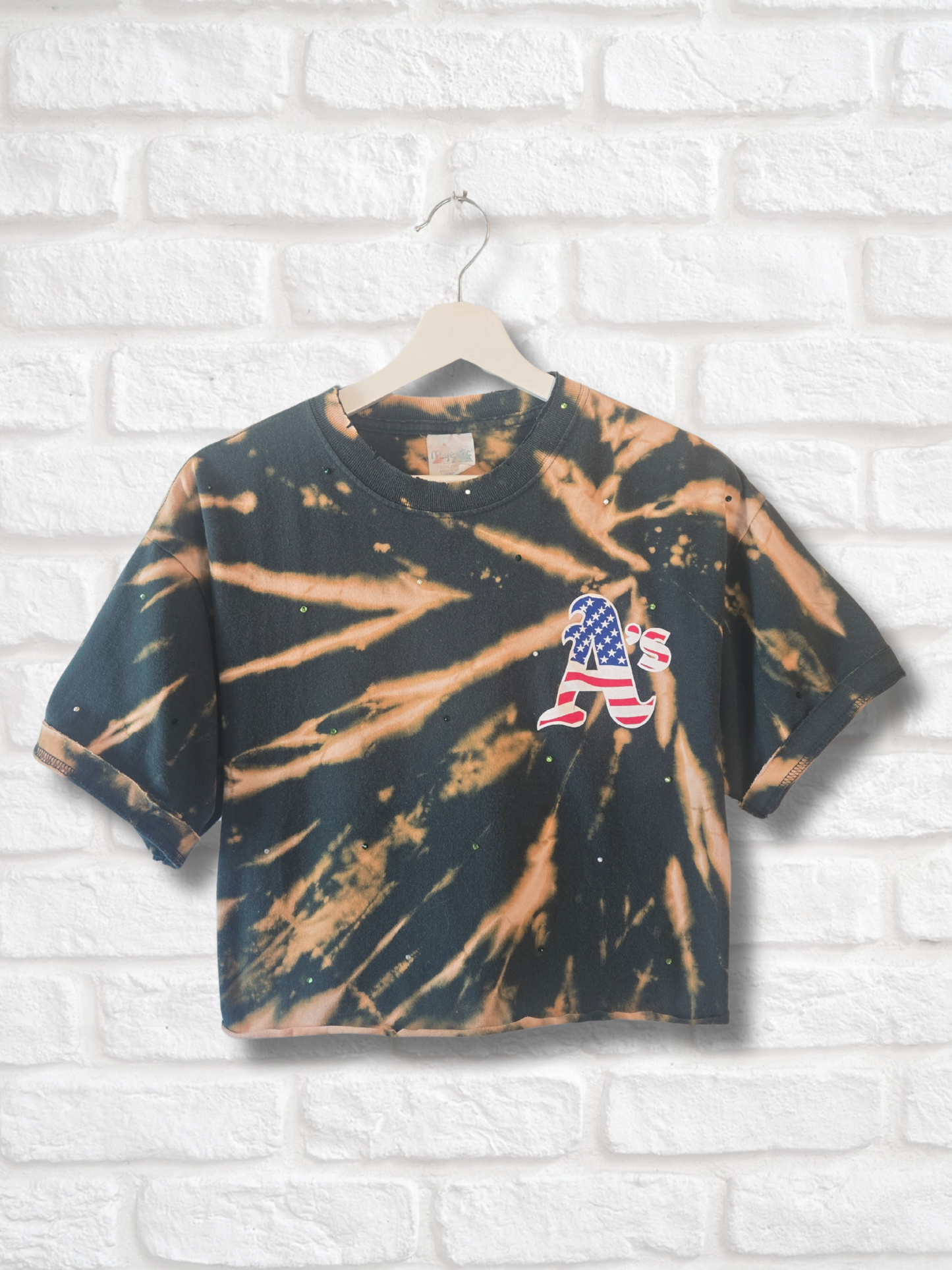 Vegas Athletics Stars & Stripes Crop Top- Large