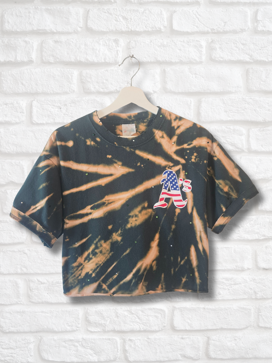 Vegas Athletics Stars & Stripes Crop Top- Large