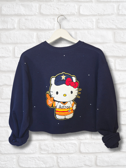 Astros HK Crop Zip-Up Sweatshirt