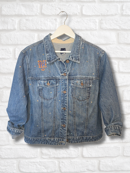New York Mets Rhinestone Denim Jacket