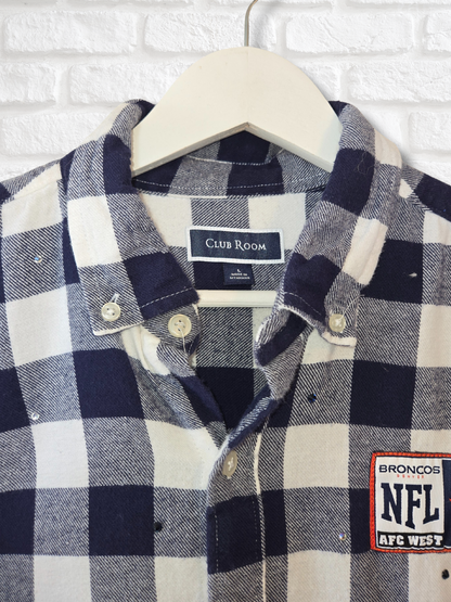 Denver Broncos Crop Rhinestone Flannel