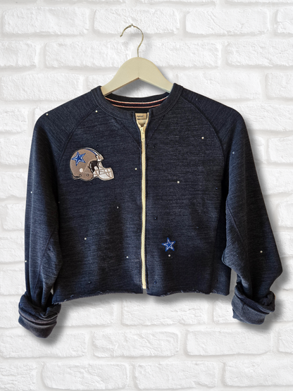Dallas Cowboys Crop Zip-Up Sweatshirt