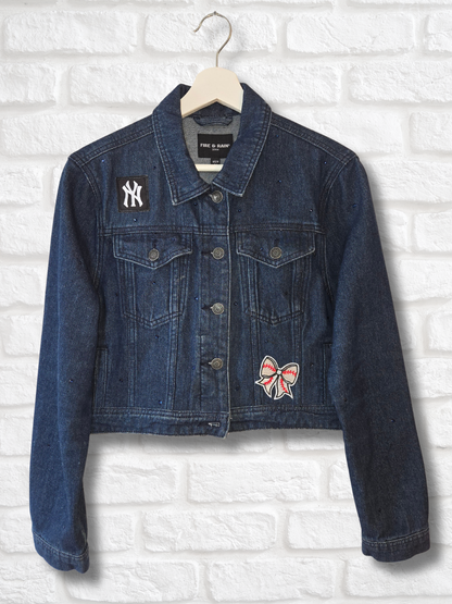New York Yankees Crop Denim Jacket