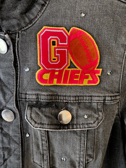 Kansas City Chiefs Crop Denim Jacket