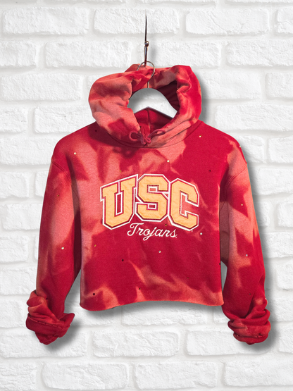USC Trojans Crop Hoodie