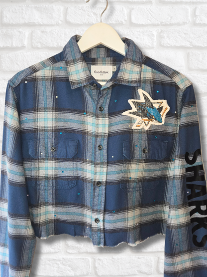 San Jose Sharks Crop Flannel