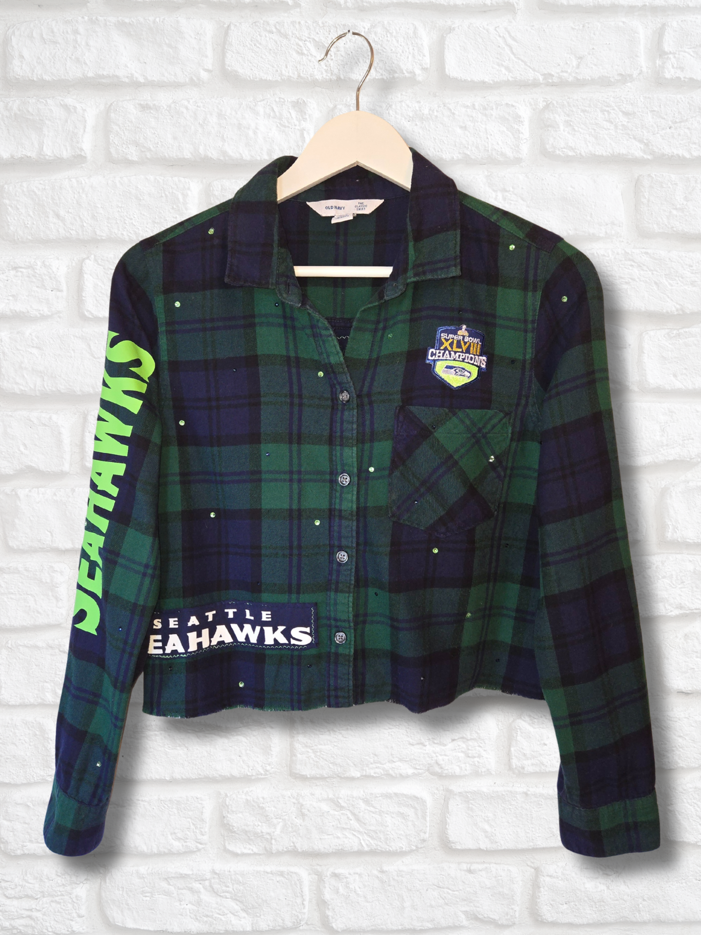 Seattle Seahawks Crop Flannel