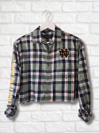 Notre Dame Crop Flannel