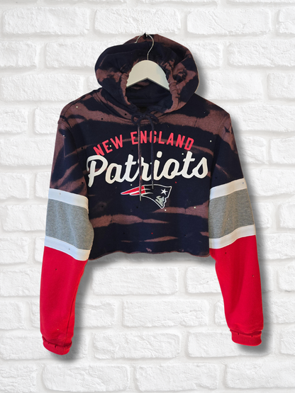 New England Patriots Crop Hoodie