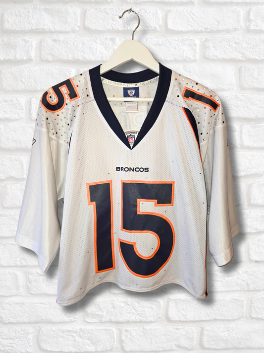 Denver Broncos Crop Rhinestone Jersey