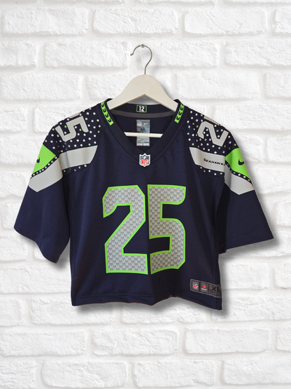 Seattle Seahawks Rhinestone Crop Jersey