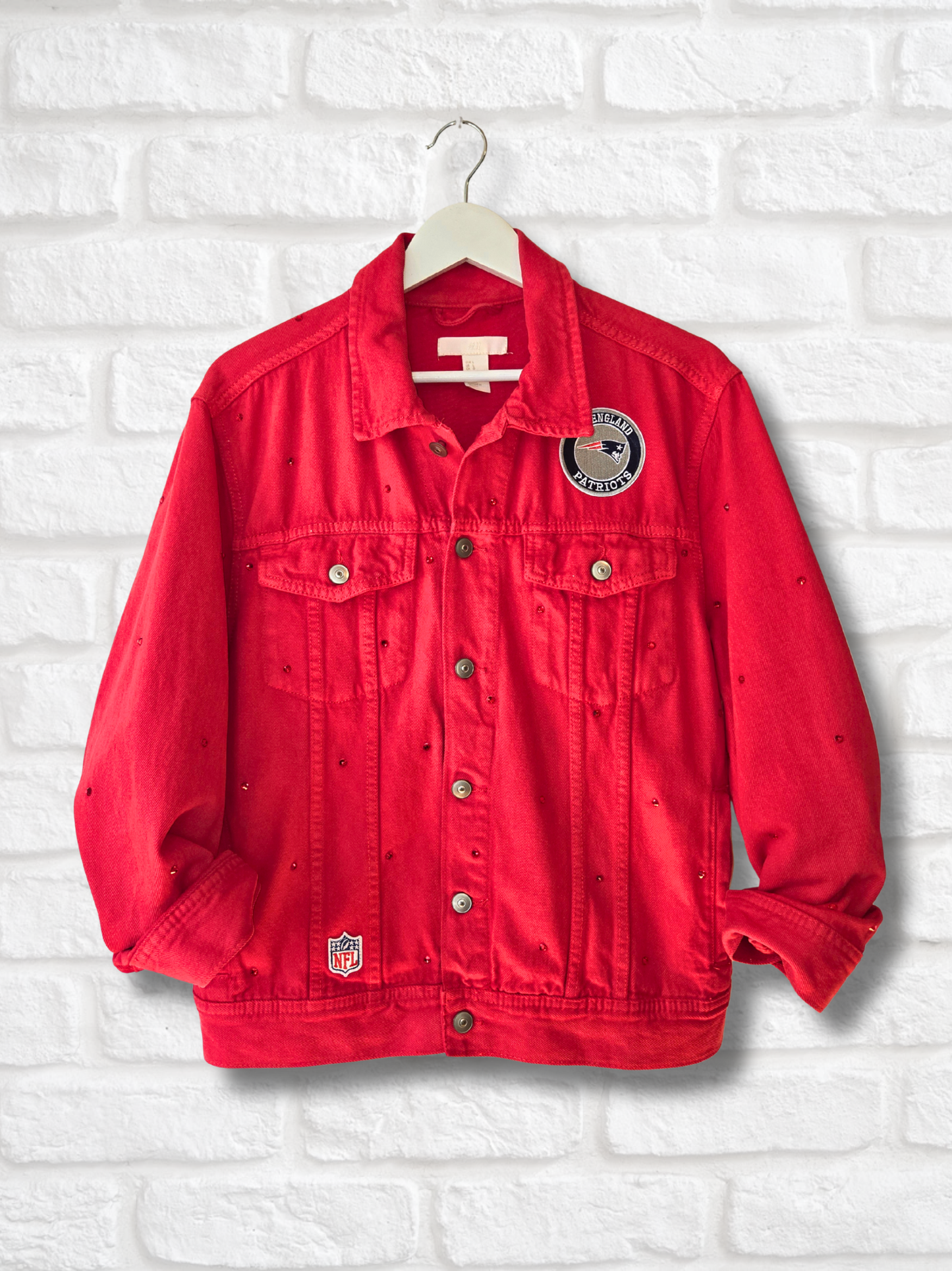 New England Patriots Oversized Denim Jacket