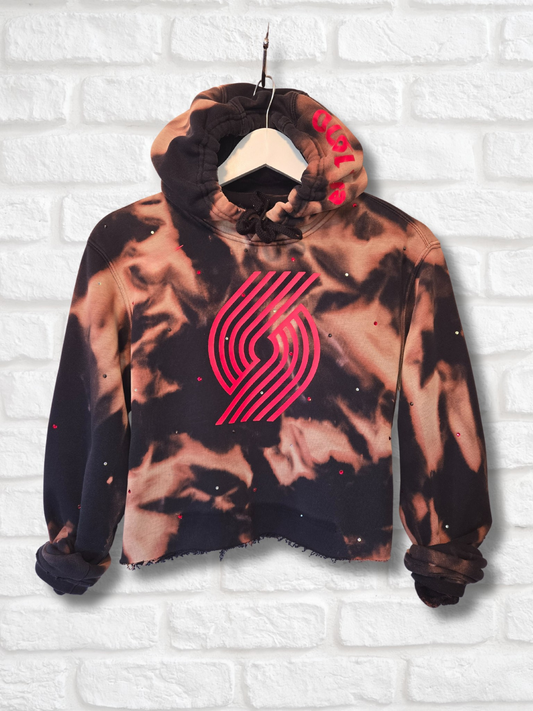 Portland Trail Blazers Crop Hoodie - Medium