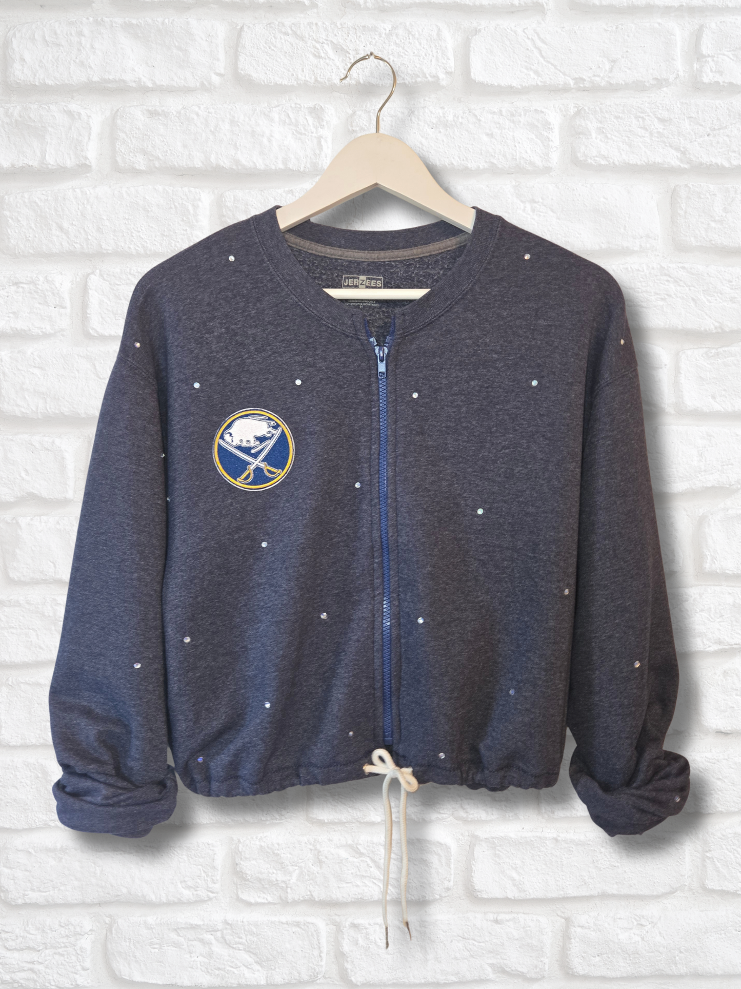 Buffalo Sabers Crop Zip-Up Sweatshirt - Medium/Large