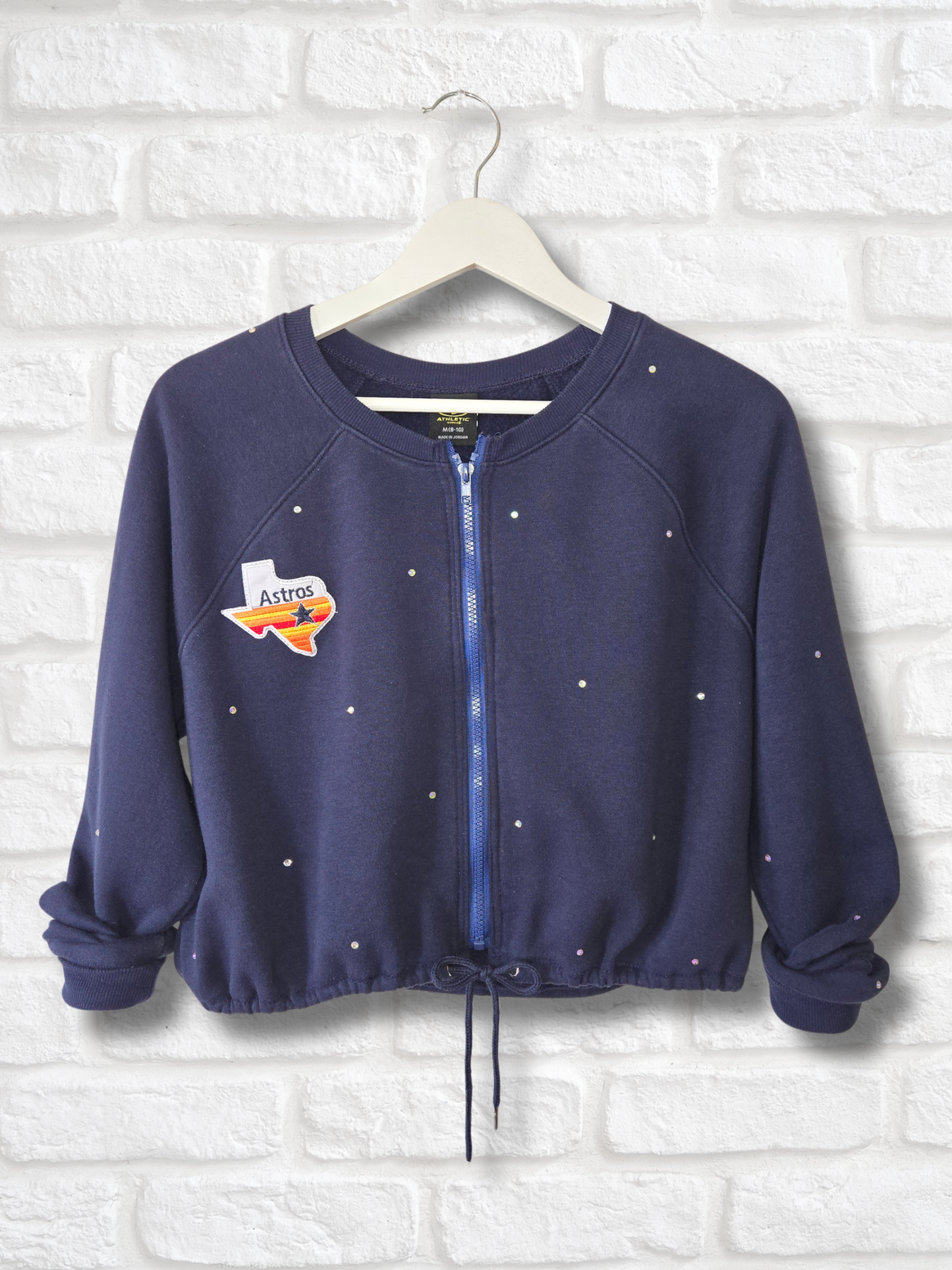 Houston Astros Crop Zip-Up Sweatshirt - Small/Medium