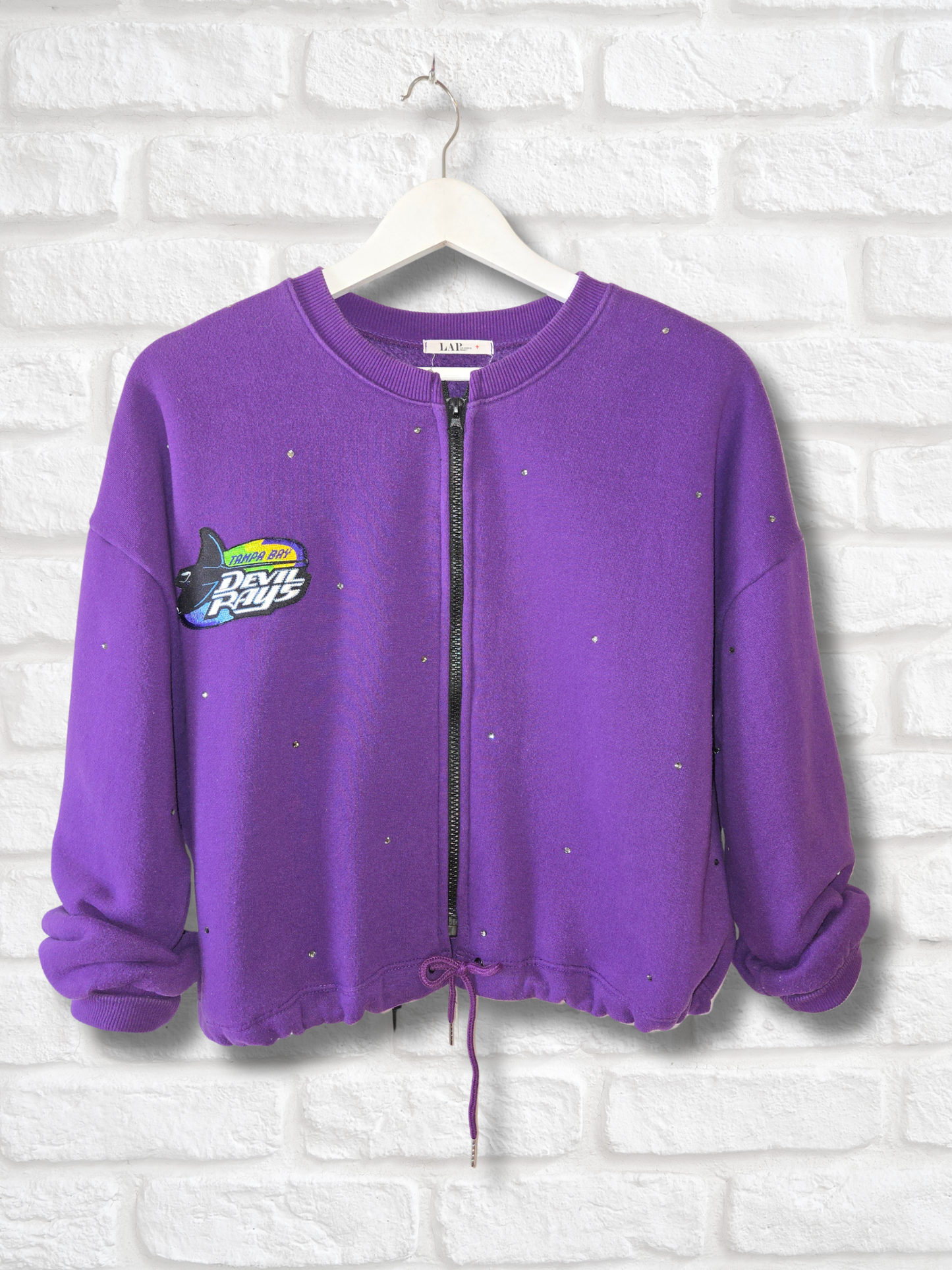 Tampa Bay Rays Crop Zip-Up Sweatshirt - L/XL