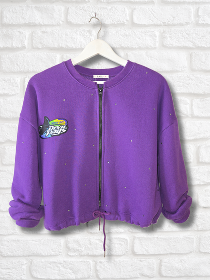 Tampa Bay Rays Crop Zip-Up Sweatshirt - L/XL
