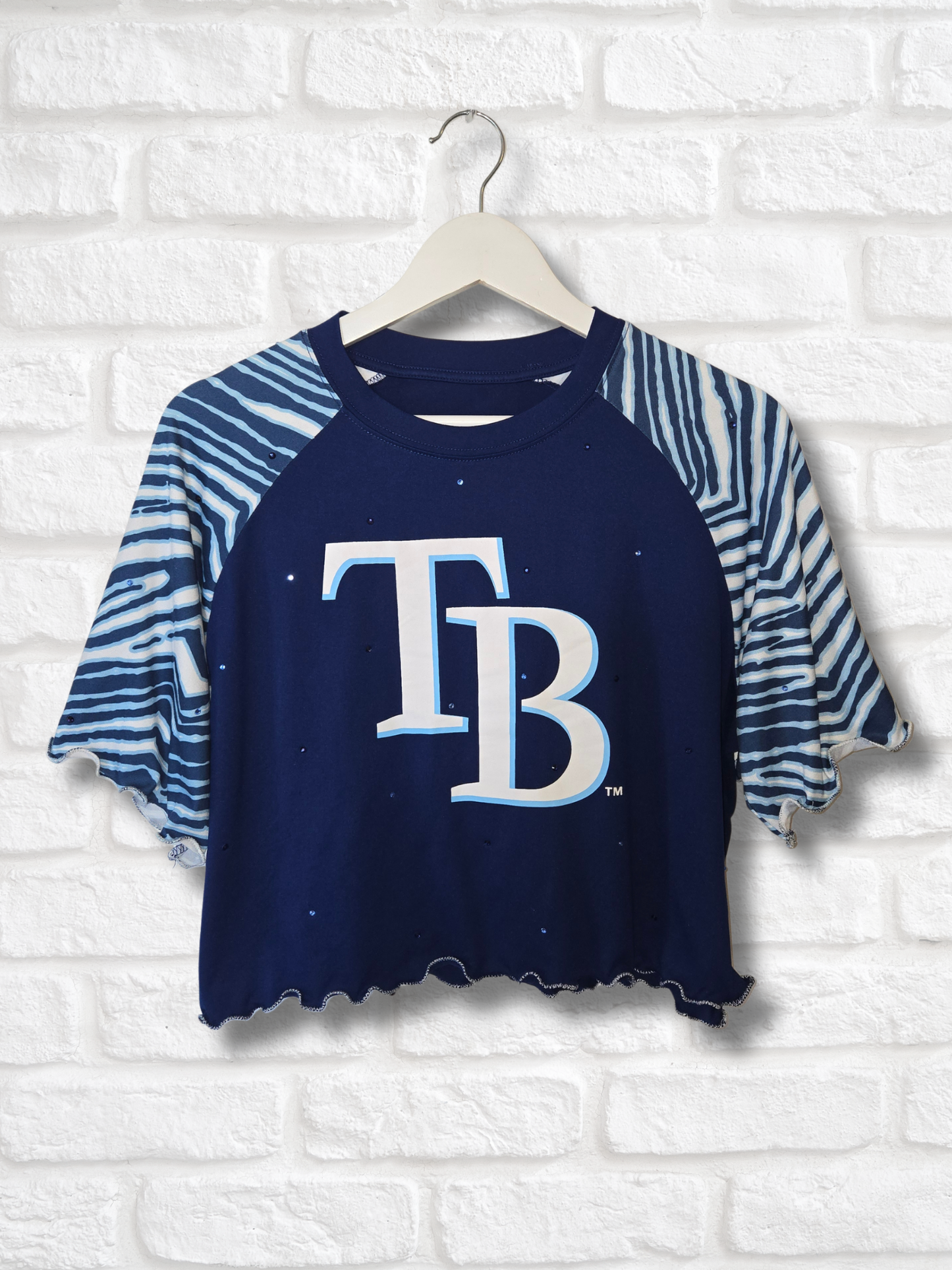 Tampa Bay Rays Ruffle Crop Top - Medium