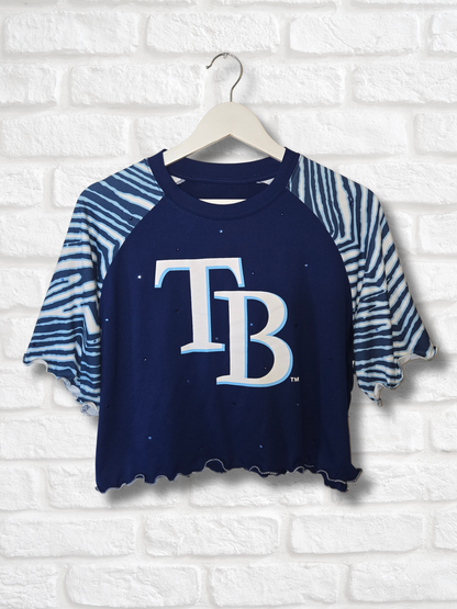 Tampa Bay Rays Ruffle Crop Top - Medium