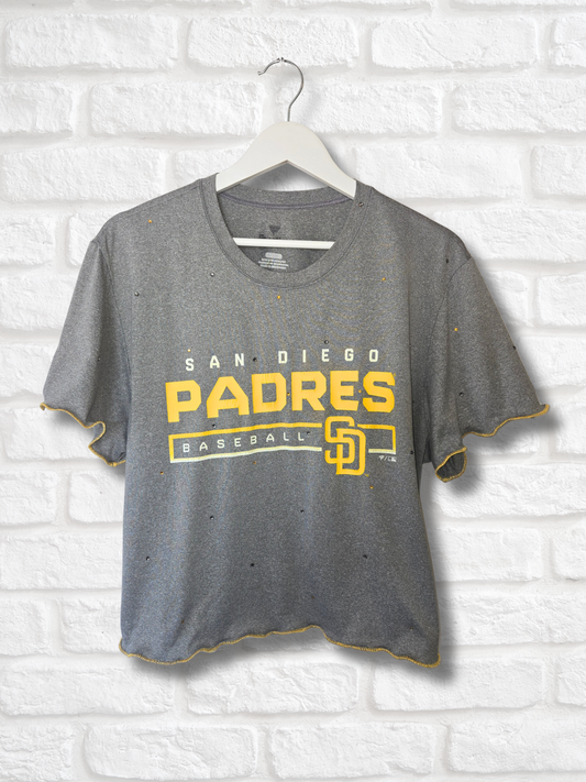 San Diego Padres Ruffle Crop Top - XL