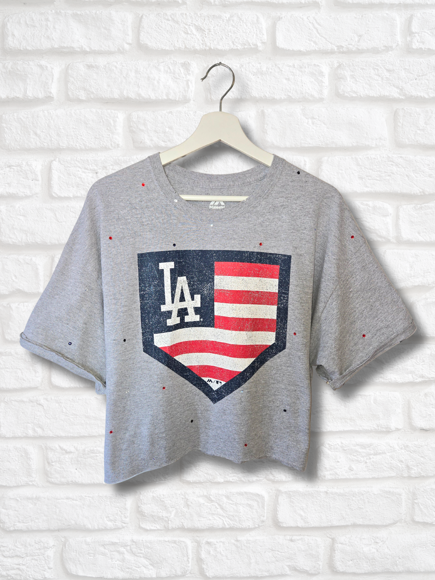 Los Angeles Dodgers Stars & Stripes Crop Top- XL
