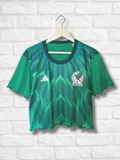 Team Mexico Ruffle Crop Top -  Large