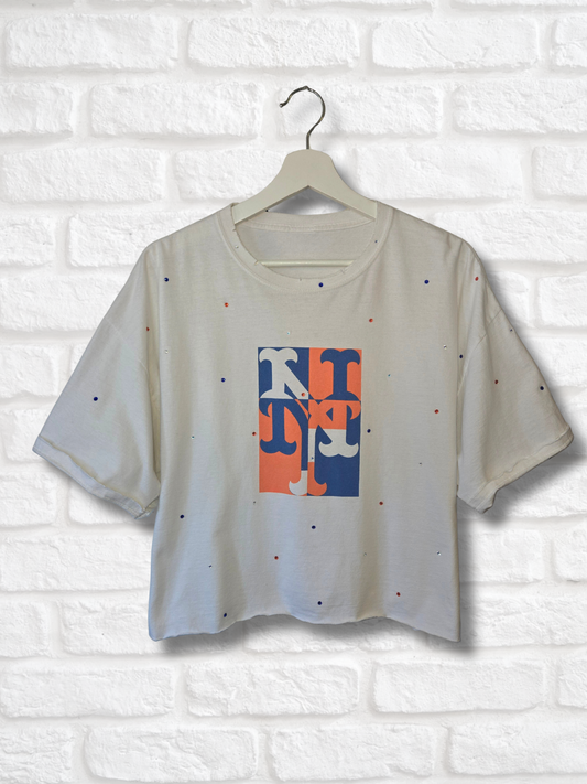 New York Mets Crop Top- XL