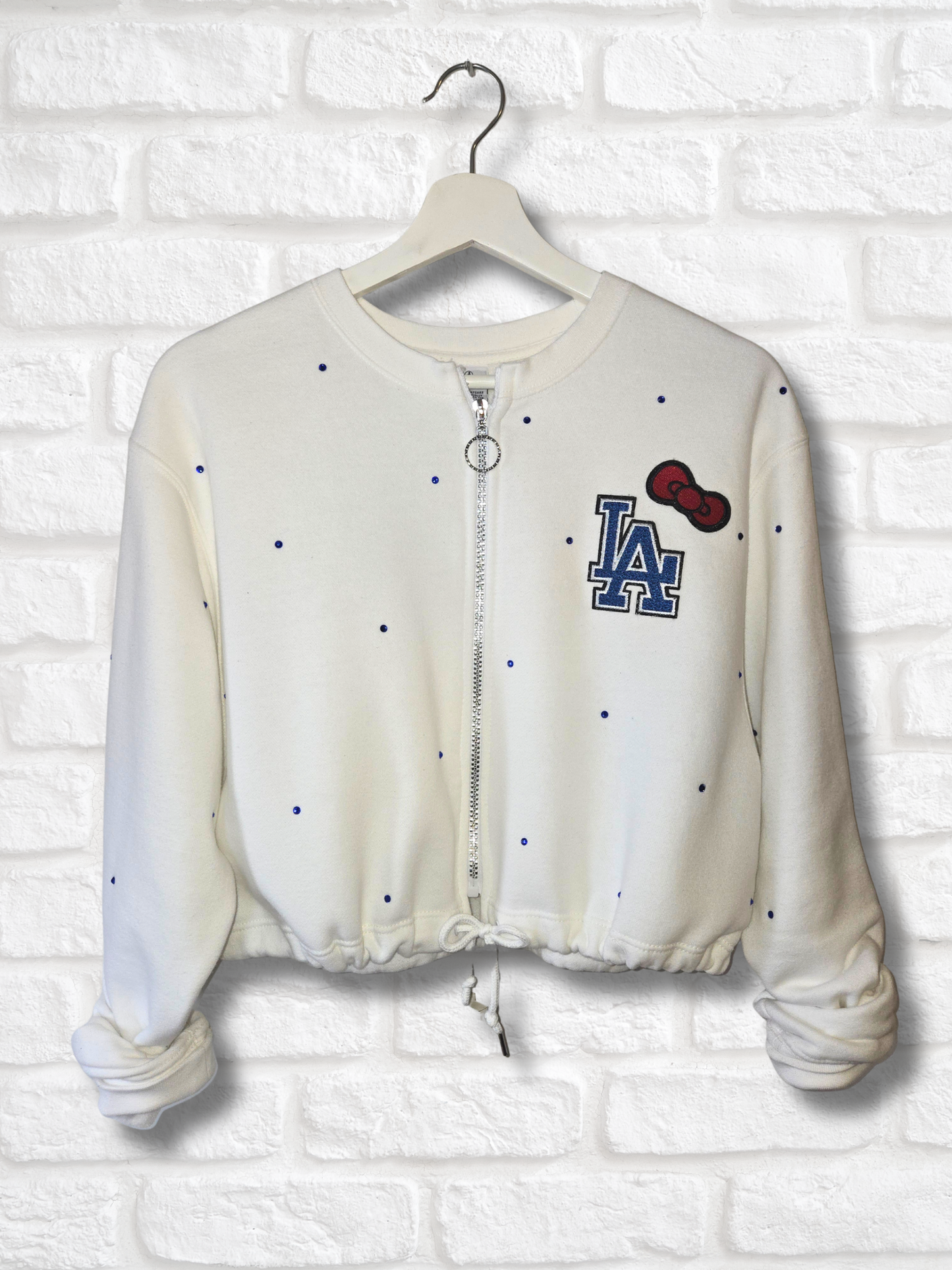 Dodgers HK Crop Zip-Up Sweatshirt