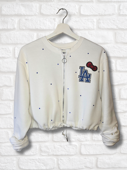 Dodgers HK Crop Zip-Up Sweatshirt