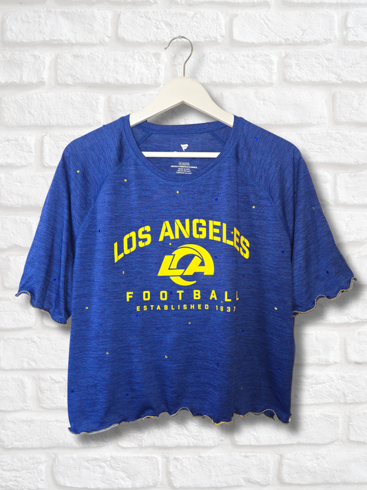 Los Angeles Rams Ruffle Crop Top - XL