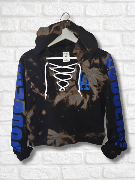 Los Angeles Dodgers Crop Hoodie - Medium
