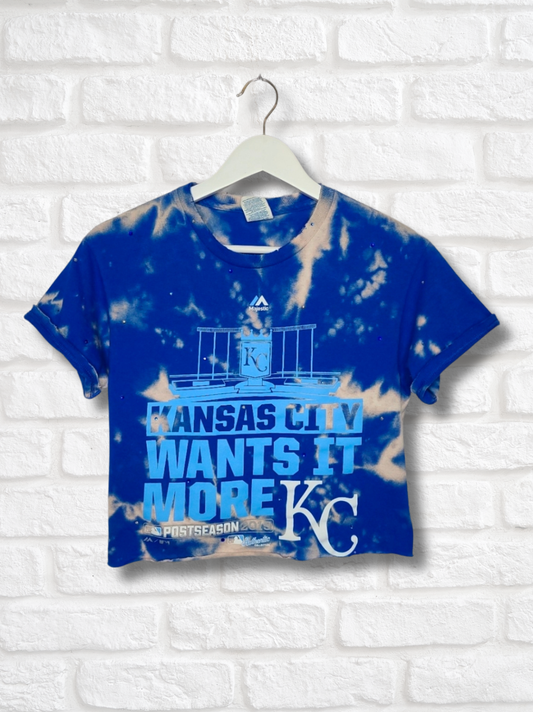 Kansas City Royals Crop Top- Small