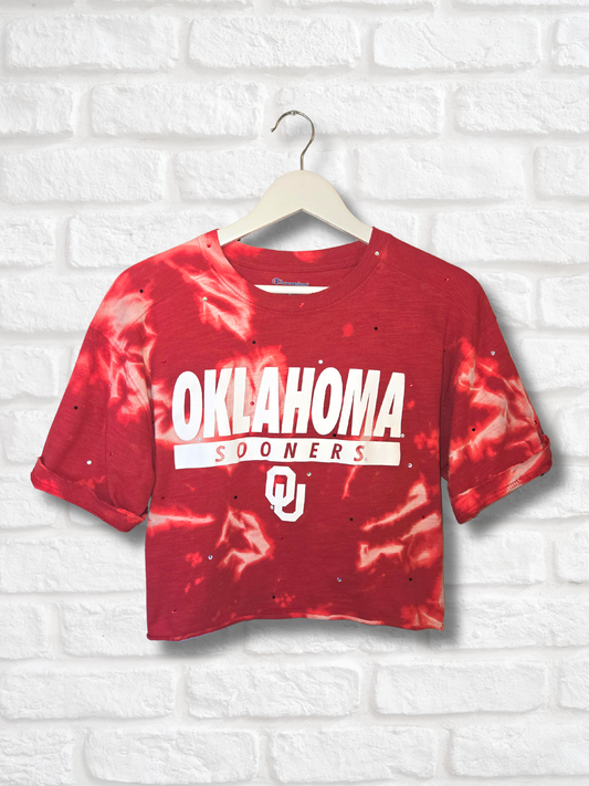 Oklahoma Sooners Crop Top- Large