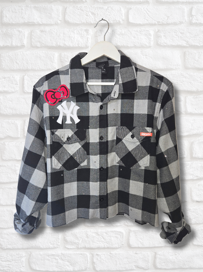 Yankees HK Crop Flannel- Large