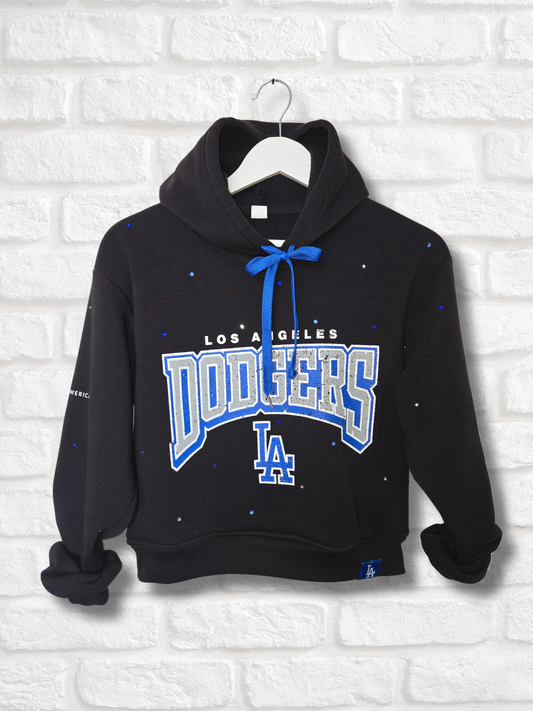 Los Angeles Dodgers Crop Hoodie - Medium