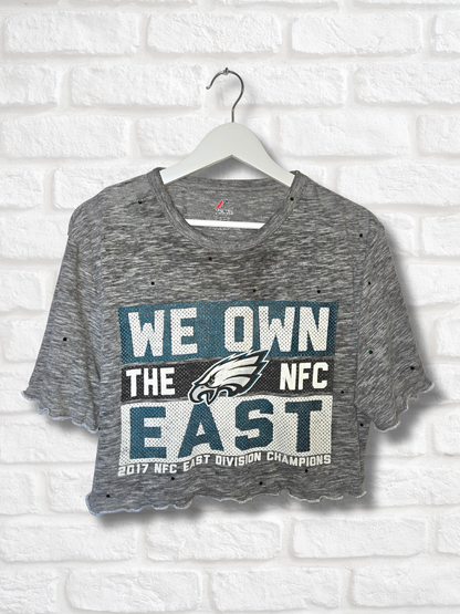 Philadelphia Eagles Ruffle Crop Top - Medium
