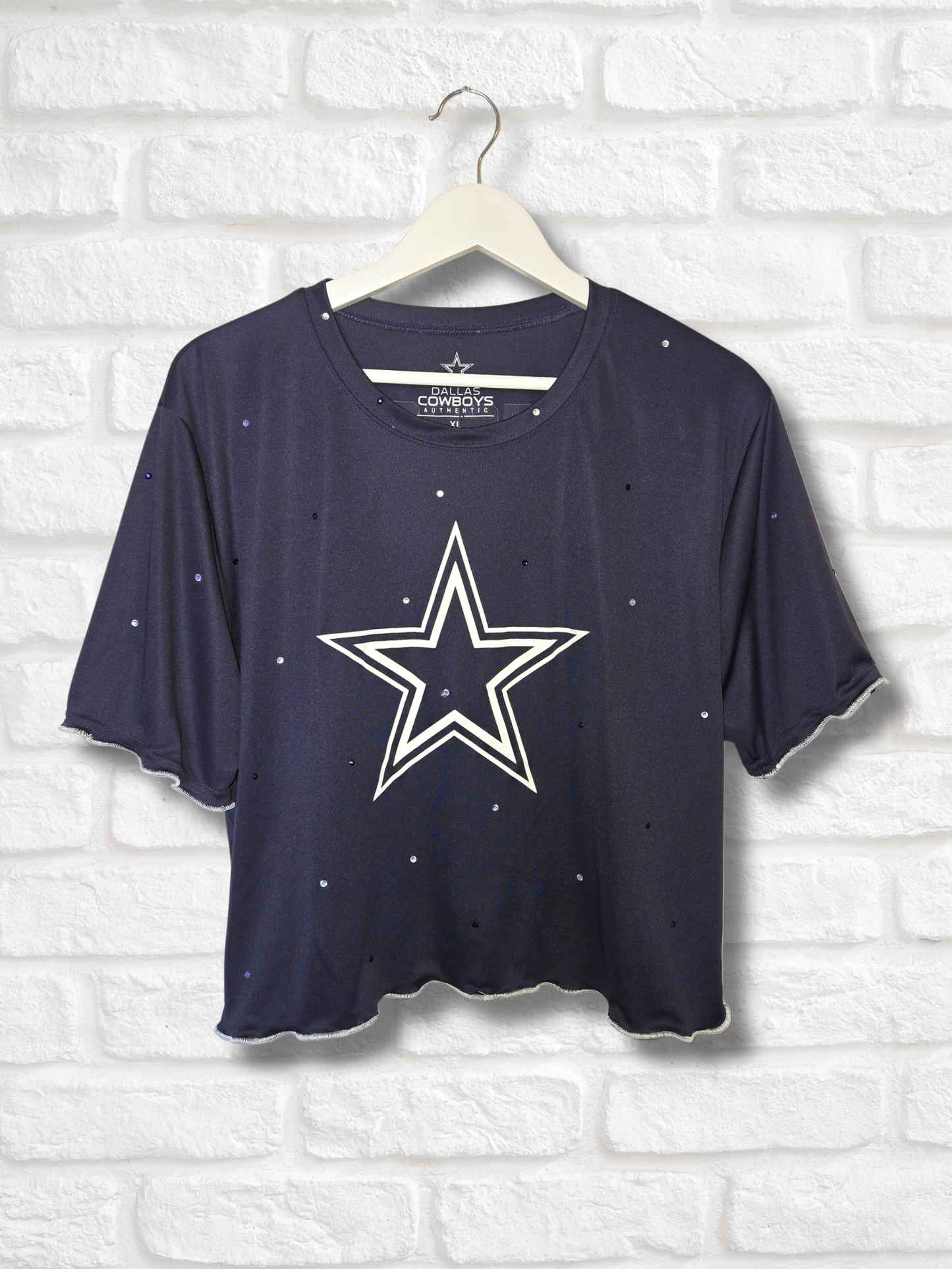 Dallas Cowboys Ruffle Crop Top - XL