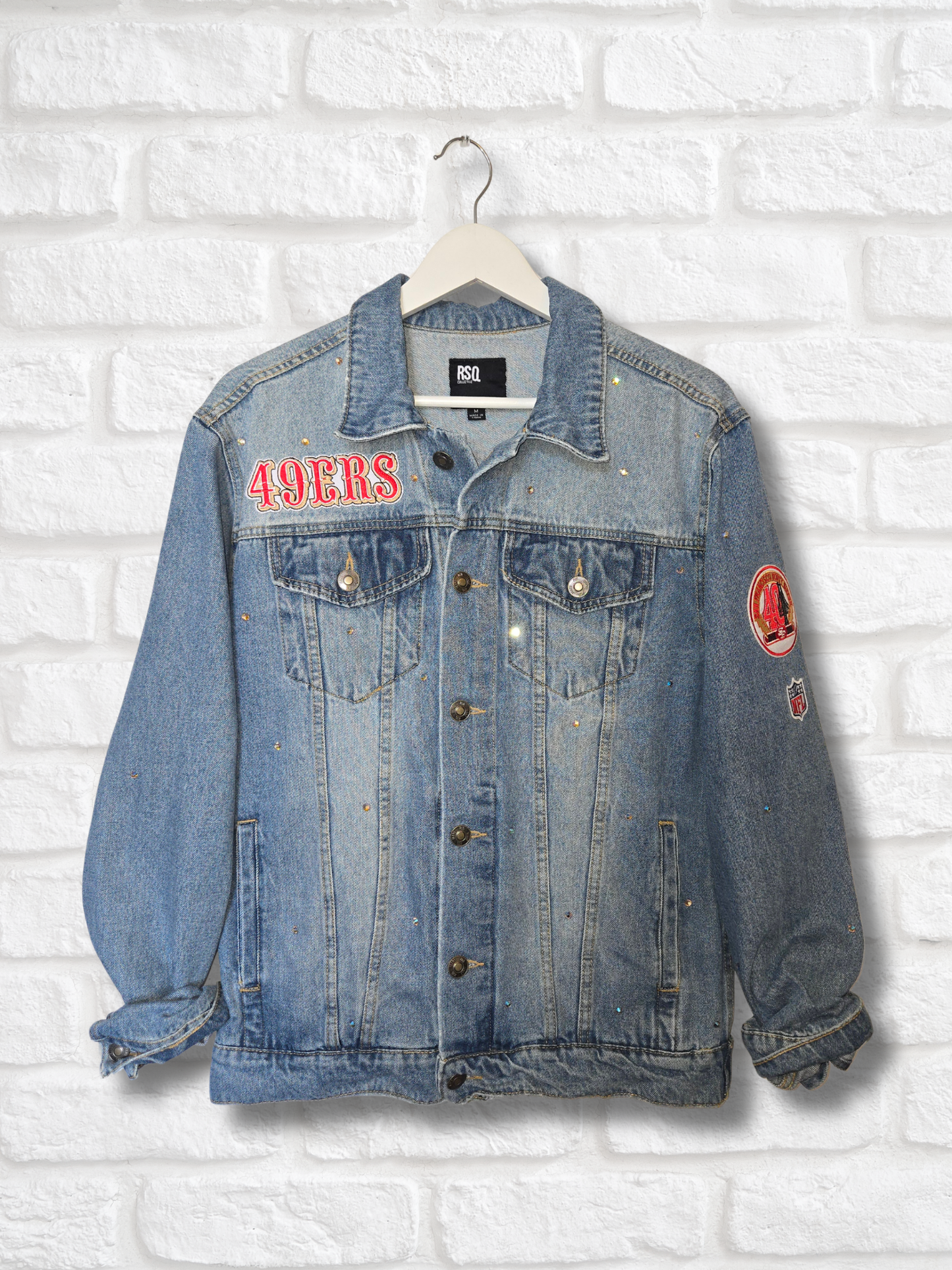 San Francisco 49ers Oversized Denim Jacket- Medium