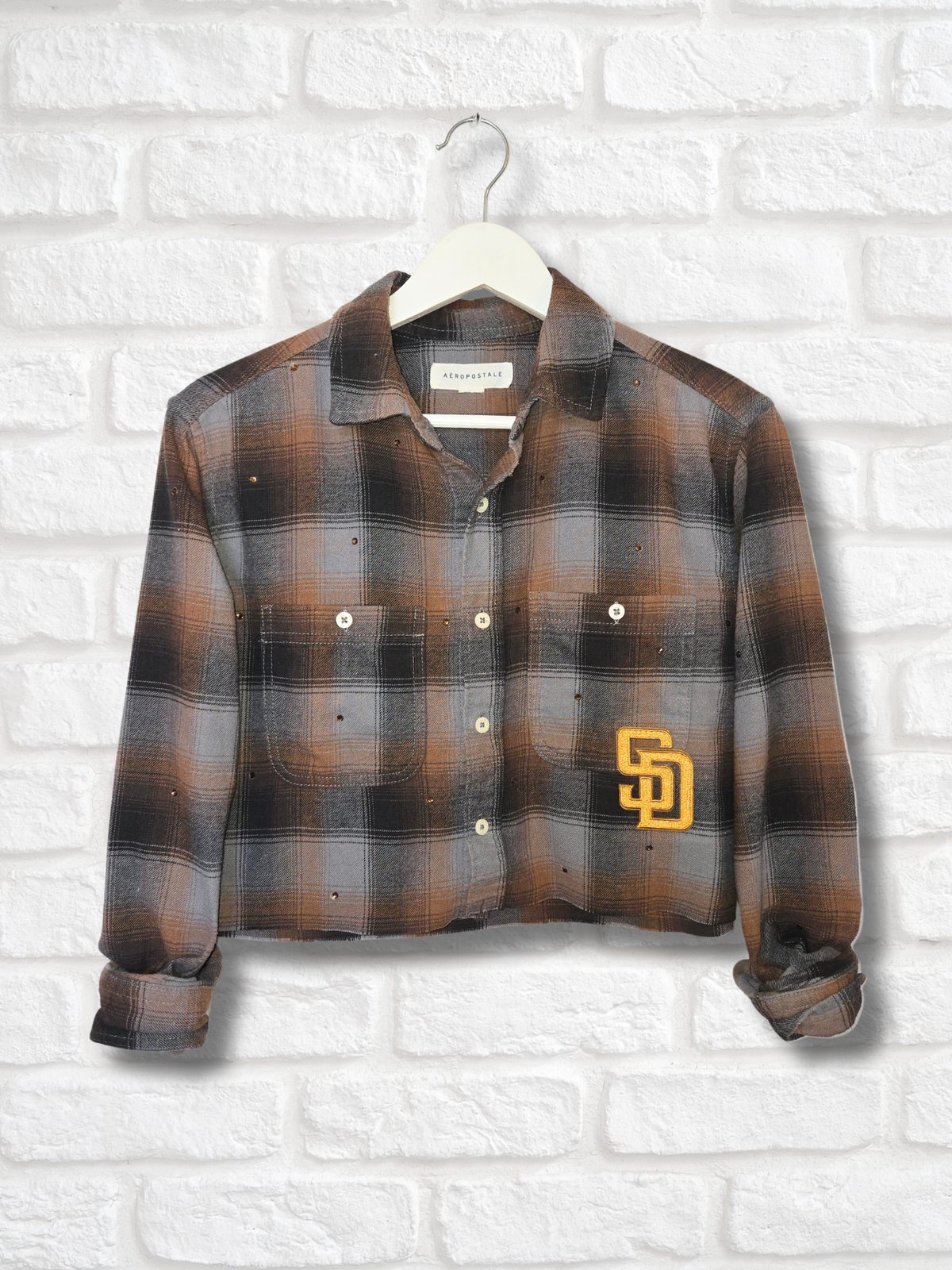 San Diego Padres Crop Flannel- Small