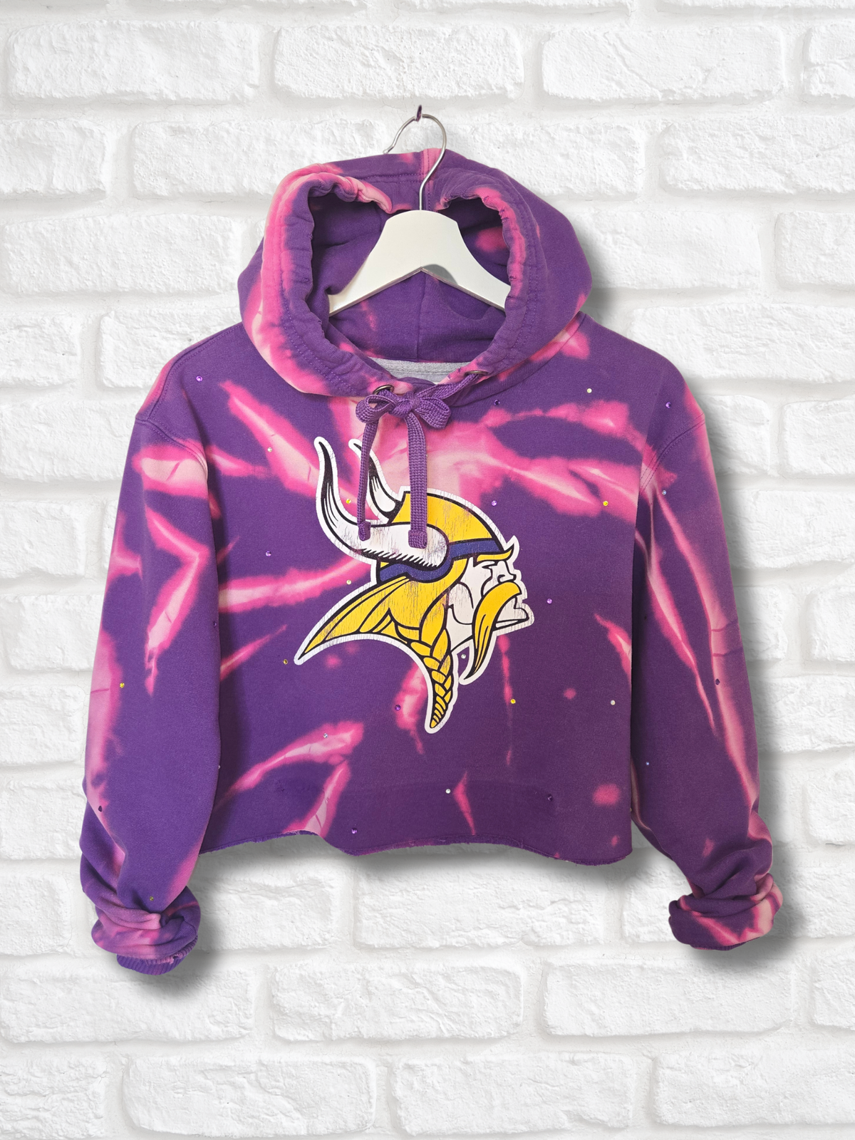 Minnesota Vikings Crop Hoodie- Small