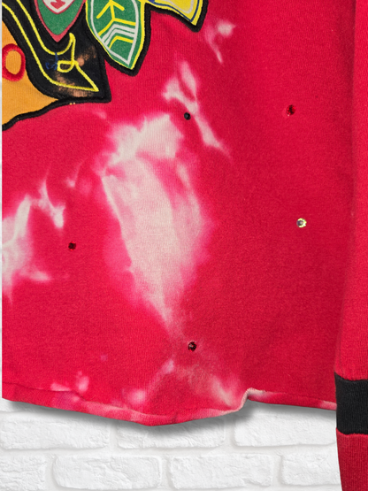 Chicago Blackhawks Long Sleeve Crop Top