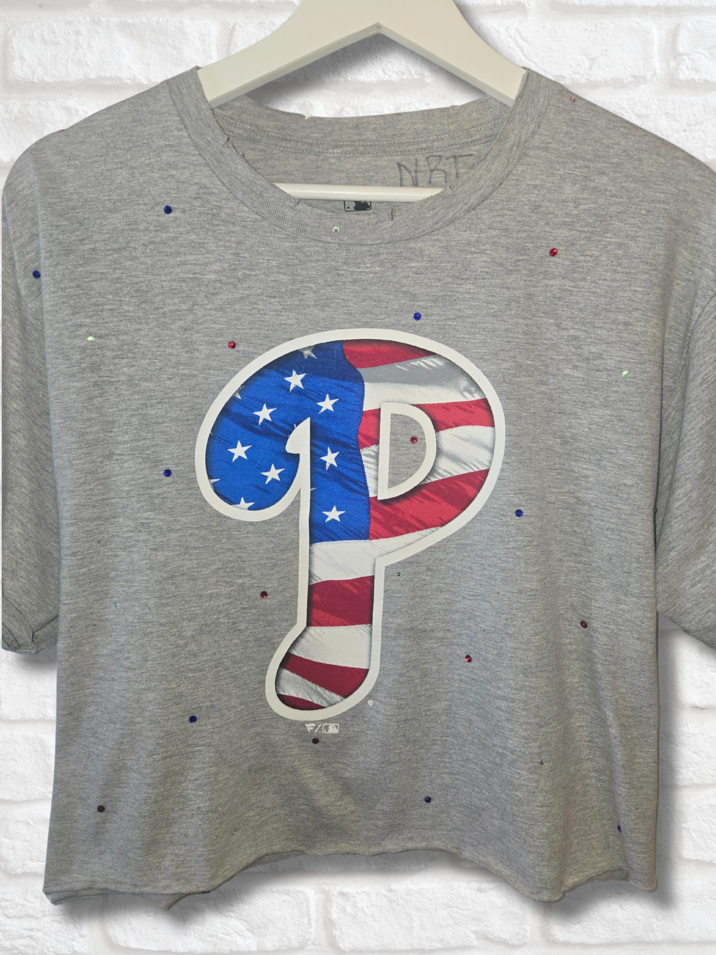 Philadelphia Phillies Stars & Stripes Crop Top- Large
