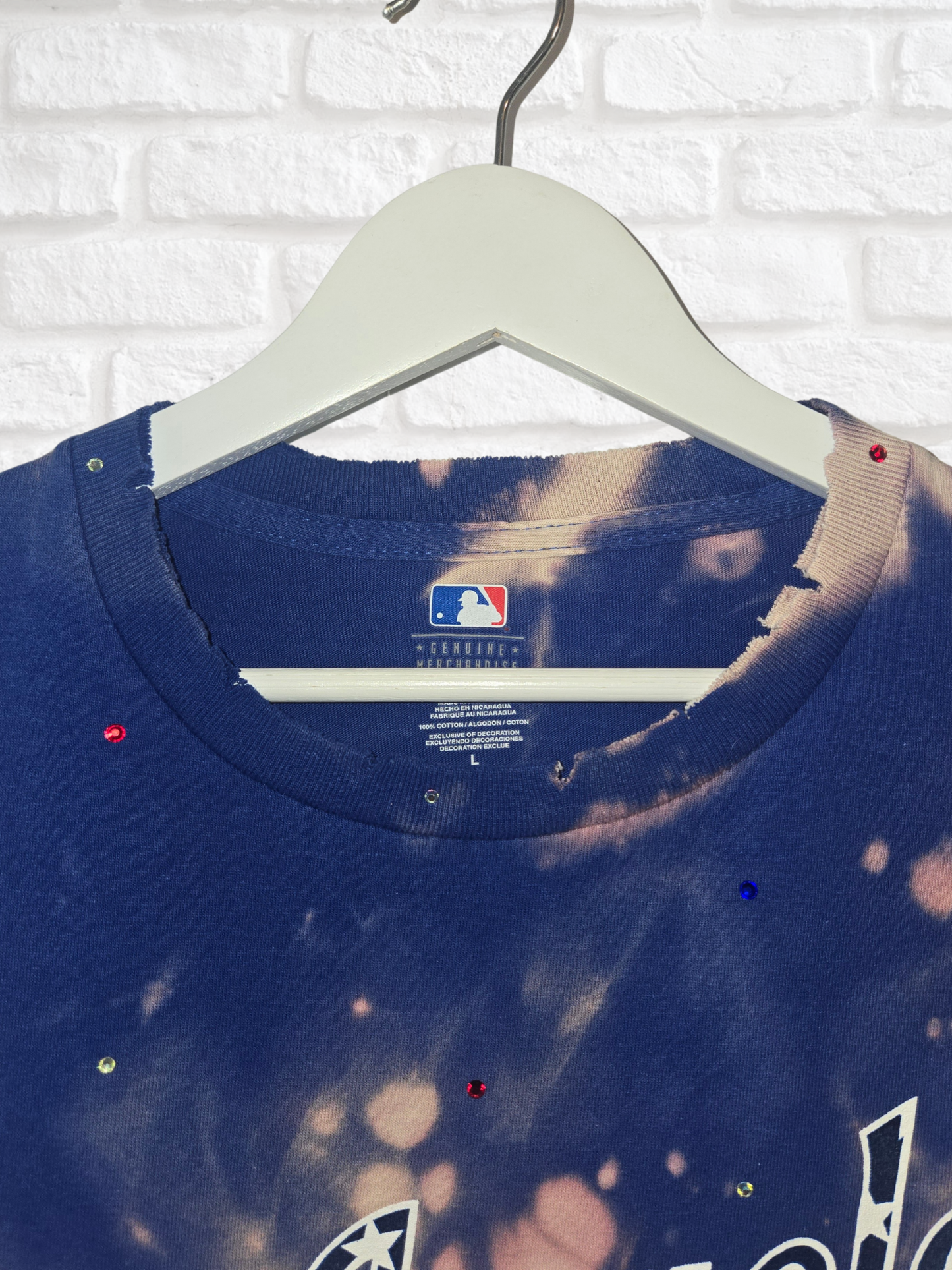 Los Angeles Dodgers Stars & Stripes Crop Top- Large