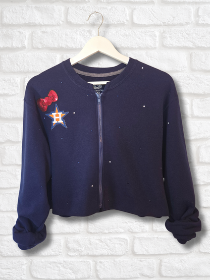 Astros HK Crop Zip-Up Sweatshirt