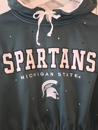 Michigan Spartans Crop Hoodie