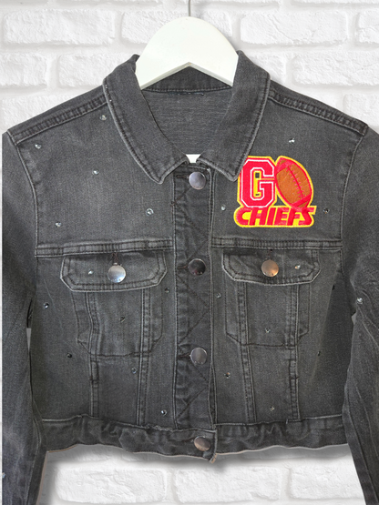 Kansas City Chiefs Crop Denim Jacket