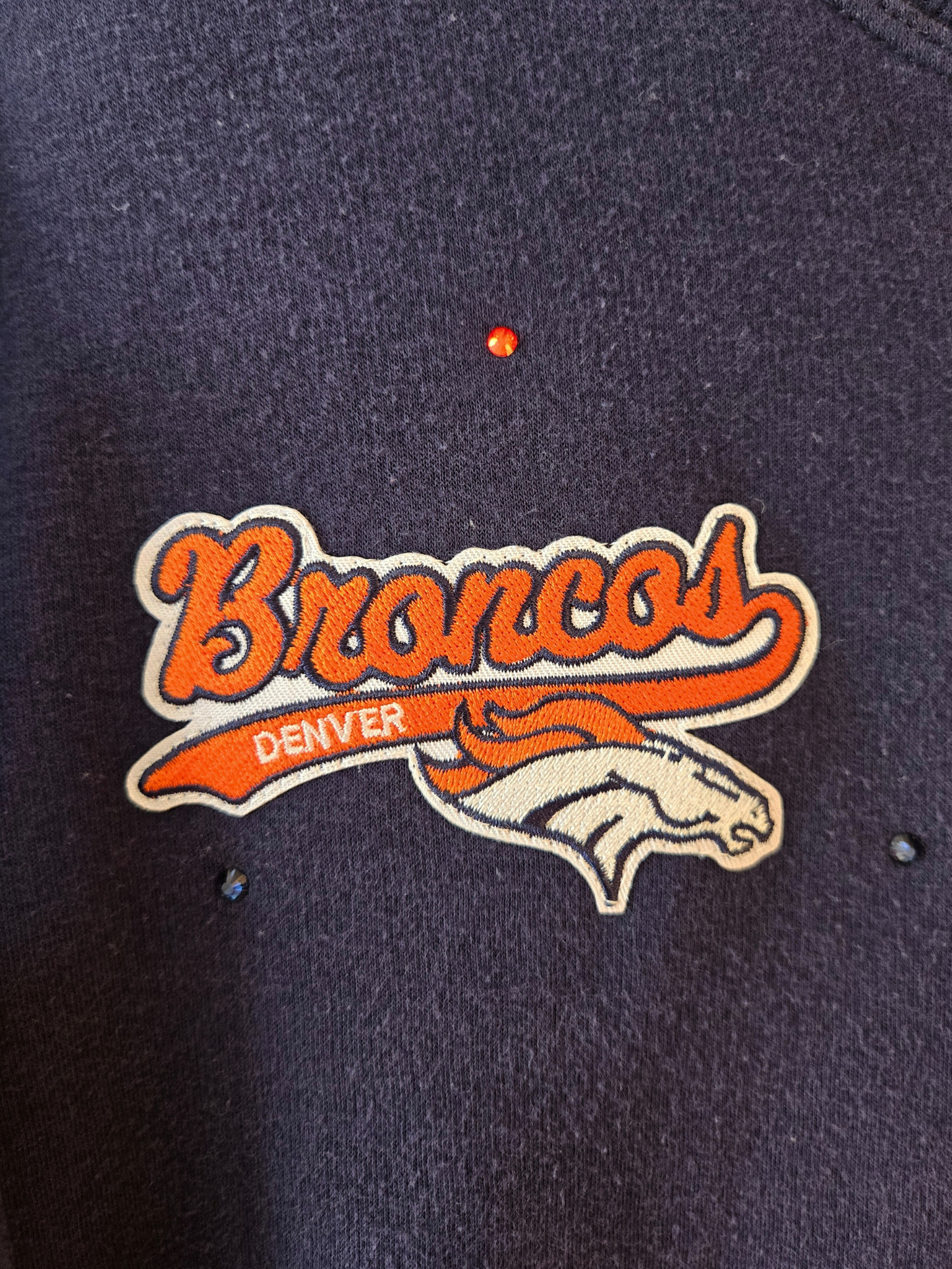 Denver Broncos Crop Zip-Up Sweatshirt