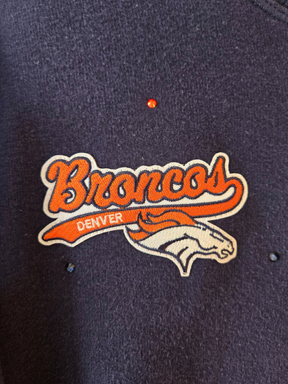 Denver Broncos Crop Zip-Up Sweatshirt