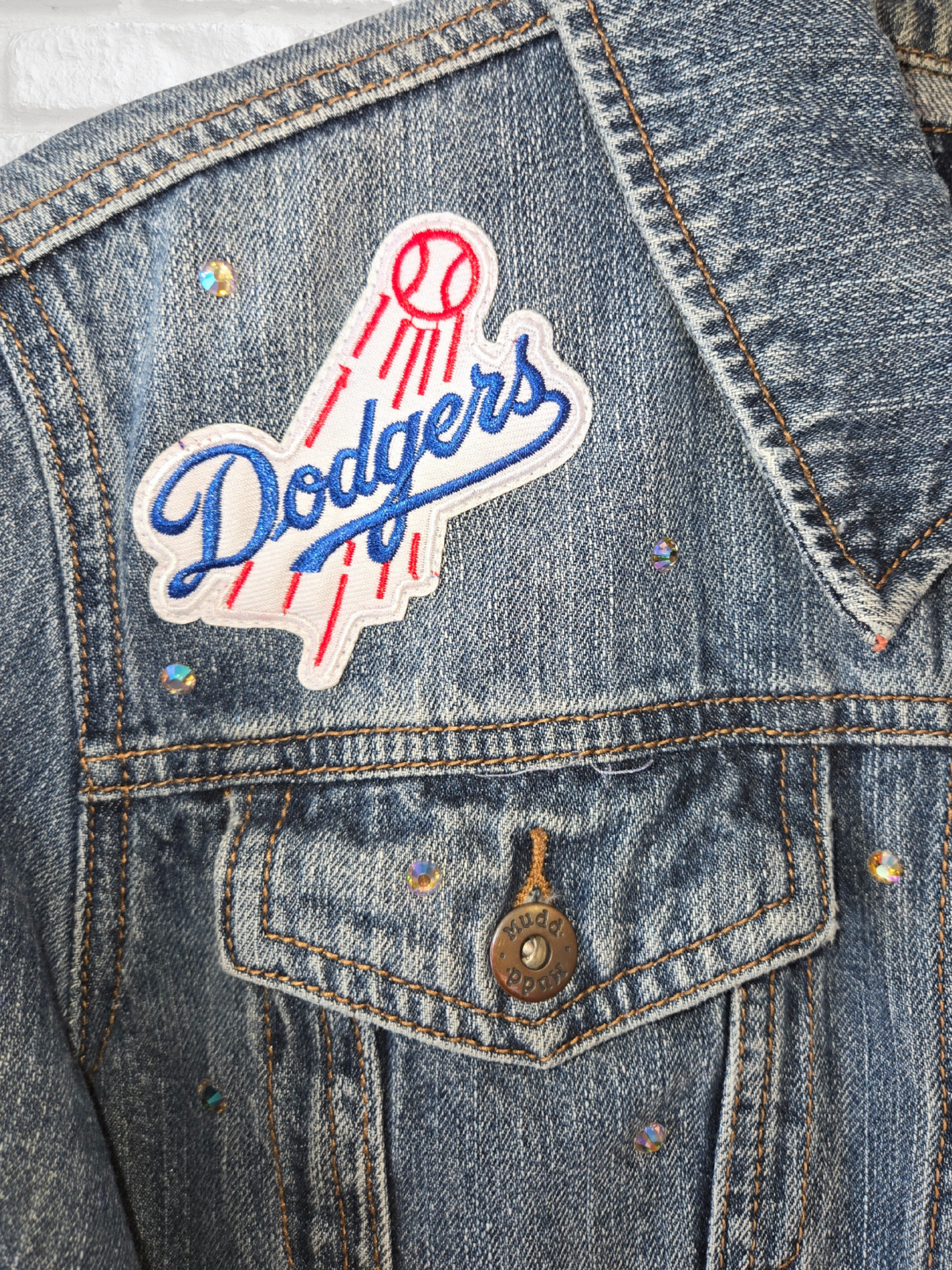 Los Angeles Dodgers Rhinestone Denim Jacket